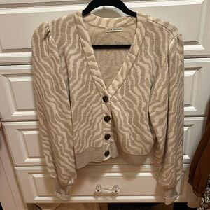 Ulla Johnson zebra cardigan sweater